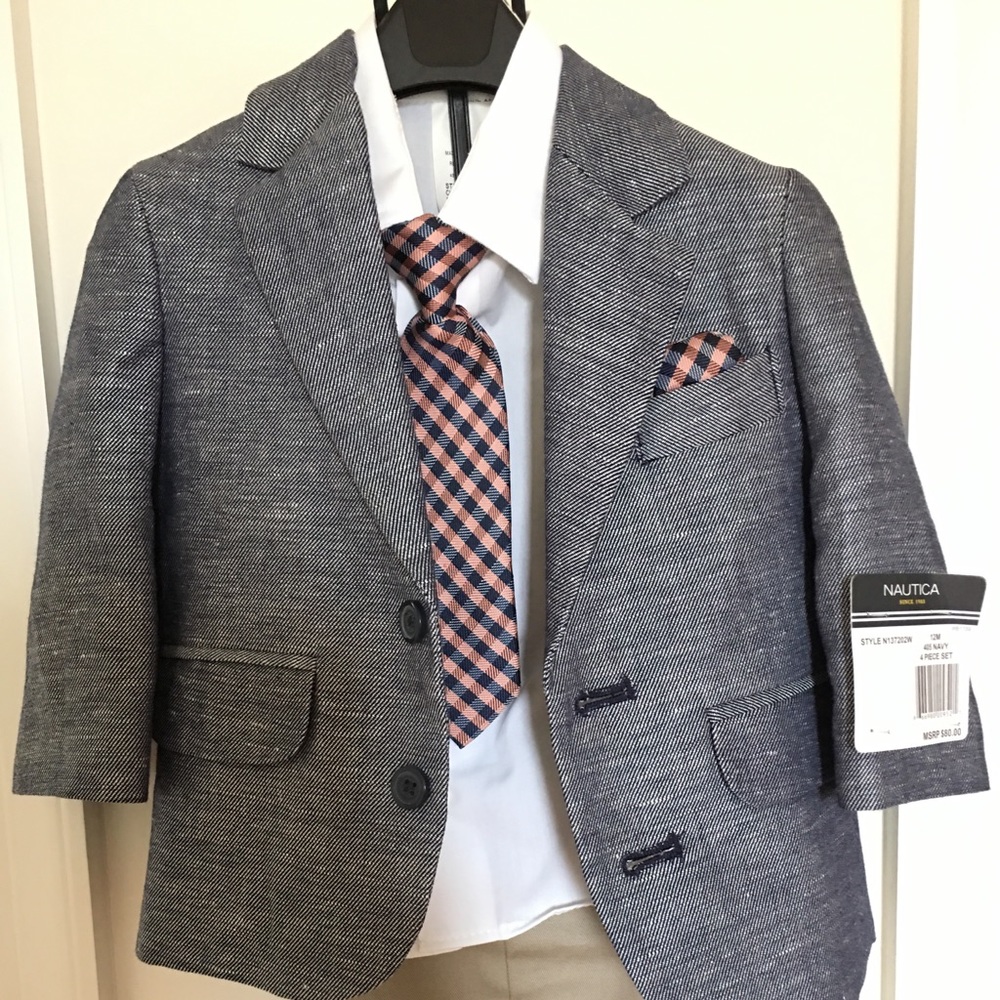 New baby Boys Nautica suit for 12 mo